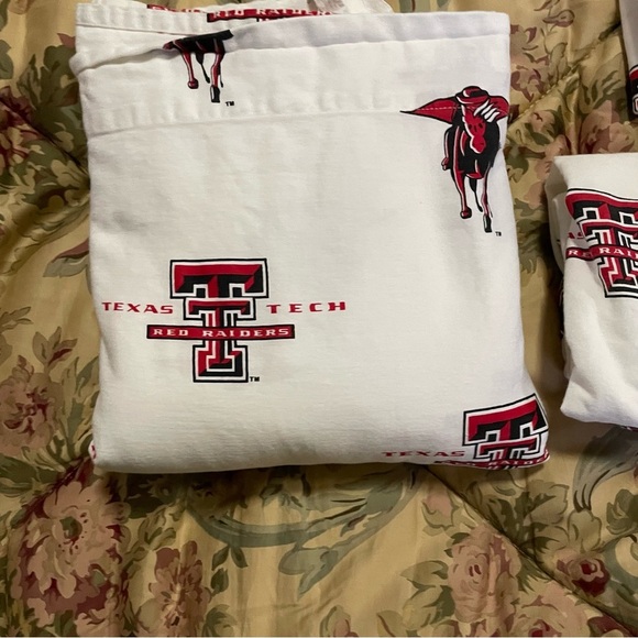 Texas Tech Red Raiders Twin Size Sheet Set! Flat‎ Fitted Pillow Case - Picture 3 of 4